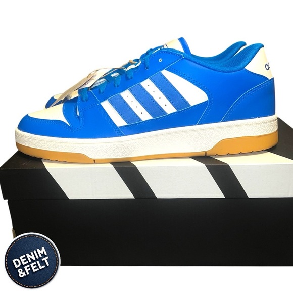 Adidas Unisex BREAK START SHOES/Sneakers | Blue Bird/Blue Bird/Cloud White | NEW - Picture 13 of 16